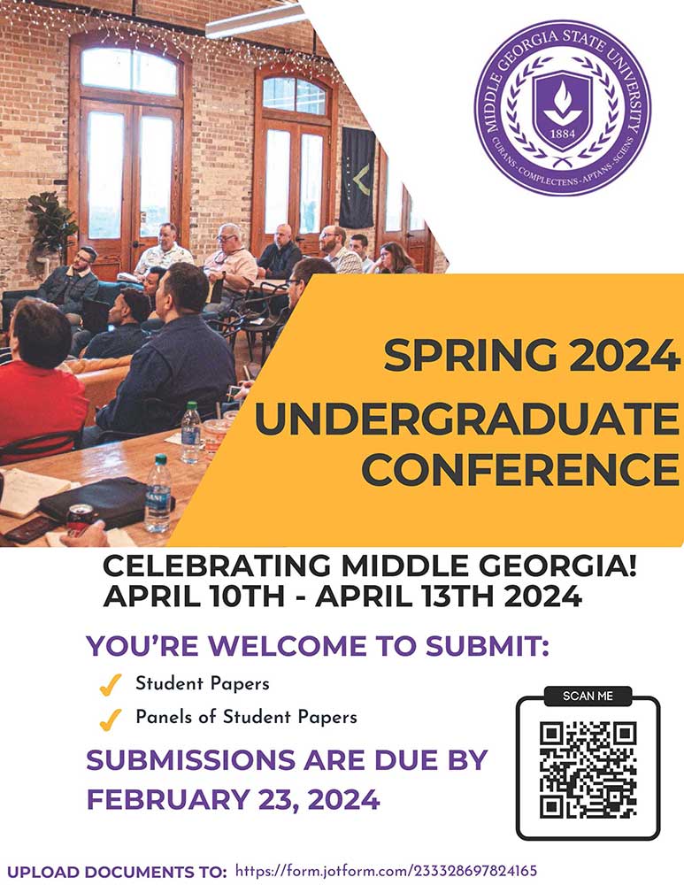 Call for Faculty Submission: Spring 2024 Interdisciplinary Undergraduate Conference flyer.